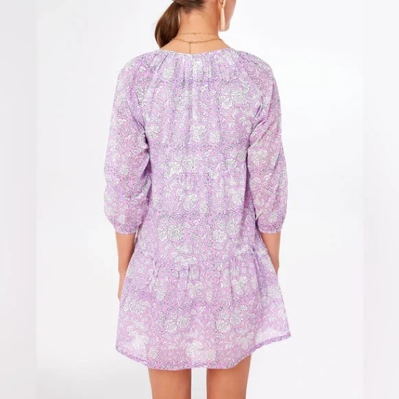 Tuckernuck Exclusive Violet and Indigo Nila Dali Dress by SZ Blockprints - Picture 3 of 13